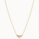 Moonlit Solitaire Necklace, 14K Gold Vermeil, 1/3 ct Lab Grown Diamond-3