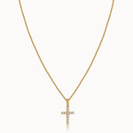 Diamond Cross Necklace, 14K Solid Gold, 1/5 ct Lab Grown Diamond-3