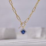 Gemstone Glow Toggle Necklace