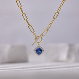 Gemstone Glow Toggle Necklace