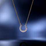 Shimmering Horseshoe Diamond Necklace