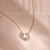 Shimmering Horseshoe Diamond Necklace
