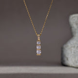 Tri - Star Diamond Necklace