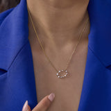Diamond Ellipse Necklace