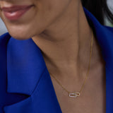 Paperclip Bar Diamond Necklace