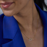 Paperclip Bar Diamond Necklace