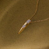 Metal Wave Diamond Necklace