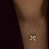 Charmed Bow Diamond Necklace