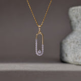 Minimal Paperclip Diamond Necklace