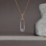 Minimal Paperclip Diamond Necklace