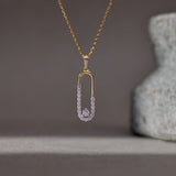 Minimal Paperclip Diamond Necklace
