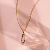 Minimal Paperclip Diamond Necklace