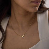 Dancing Diamond Bow Necklace