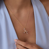 Twilight Bow Diamond Necklace