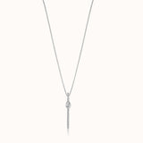 Sleek Elongated Diamond Necklace