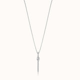 Sleek Elongated Diamond Necklace
