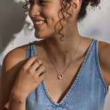 Halo Pearl Diamond Necklace