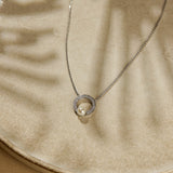 Halo Pearl Diamond Necklace