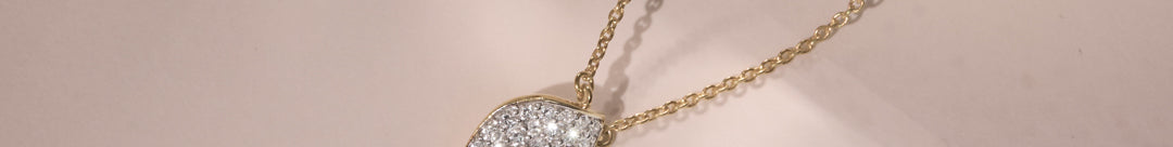 Soft Diamond Petal Necklace