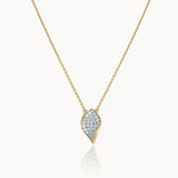 Soft Diamond Petal Necklace