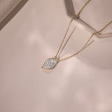 Soft Diamond Petal Necklace