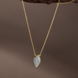 Soft Diamond Petal Necklace