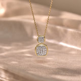 Duo Cushion Diamond Necklace