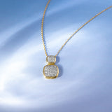 Duo Cushion Diamond Necklace