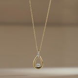 Golden Drop Diamond Necklace