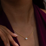Diamond Dew Cluster Necklace