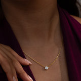 Diamond Dew Cluster Necklace