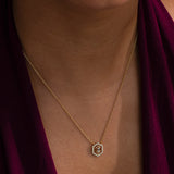Radiant Halo Diamond Necklace