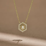 Radiant Halo Diamond Necklace