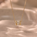Bling Diamond Loop Necklace