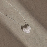 Diamond Studded Heart Necklace