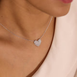 Diamond Studded Heart Necklace