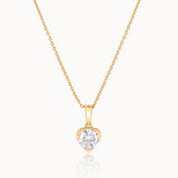 Fine Heart Solitaire Chain Necklace