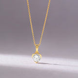 Fine Heart Solitaire Chain Necklace