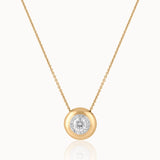 Round Diamond Cluster Necklace