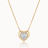 Heart Diamond Cluster Necklace