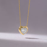 Heart Diamond Cluster Necklace