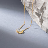 Oval Diamond Cluster Necklace