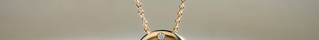 Created Emerald Disc Necklace