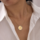 Poised Cat Diamond Necklace