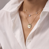 Poised Cat Diamond Necklace