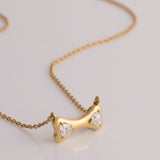 Diamond Heart Bone Necklace