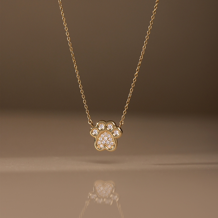 Cat Paw Diamond Necklace