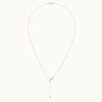 Diamond Lariat Necklace, 14K Solid Gold, 1/8 ct Lab Grown Diamond-8