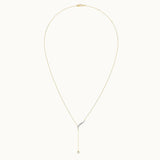 Diamond Lariat Necklace, 14K Solid Gold, 1/8 ct Lab Grown Diamond-8
