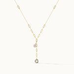 Cera Heart Lariat Necklace, 14K Solid Gold, 1/10 ct Lab Grown Diamond-3